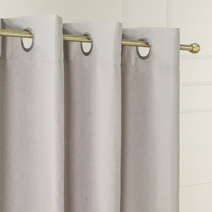 MILAS Zasłona gotowa na przelotkach, szerokość 140 x wysokość 260cm, kolor 866 stalowy