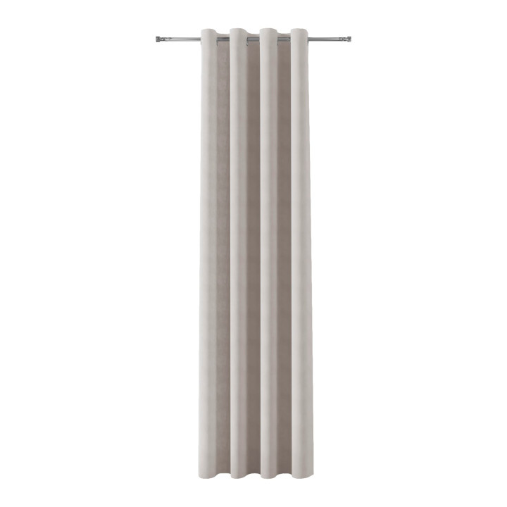 MILAS Zasłona gotowa na przelotkach, szerokość 140 x wysokość 260cm, kolor 866 stalowy