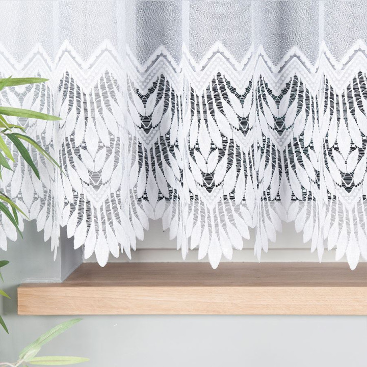 FELICJA Biała firanka gotowa żakardowa 300x160 cm