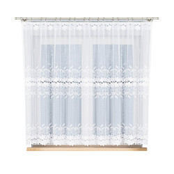 BASTIA Biała firanka gotowa żakardowa 300x160 cm