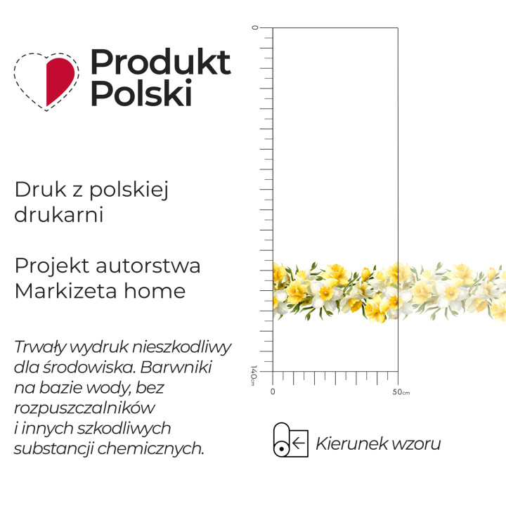 ŻONKILE Żółta firanka gotowa żakardowa 240x140 cm