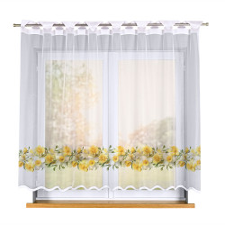 ŻONKILE Żółta firanka gotowa żakardowa 250x160 cm