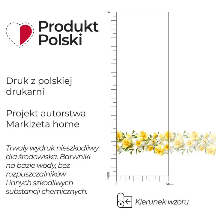 ŻONKILE Żółta firanka gotowa żakardowa 250x160 cm