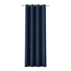 DONA Granatowa zasłona gotowa na przelotkach z tkaniny zaciemniającej blackout 140x230 cm