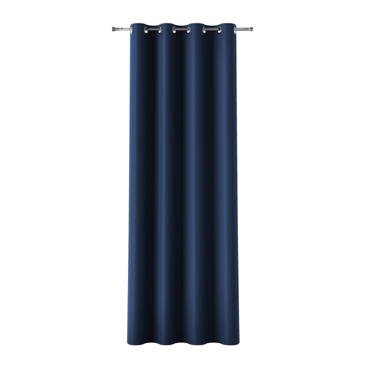 DONA Granatowa zasłona gotowa na przelotkach z tkaniny zaciemniającej blackout 140x240 cm