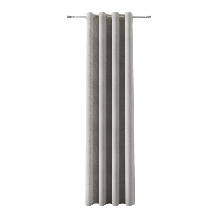 SOFT Zasłona gotowa na przelotkach, szerokość 140cm x wysokość 260cm, kolor 022 jasny szary