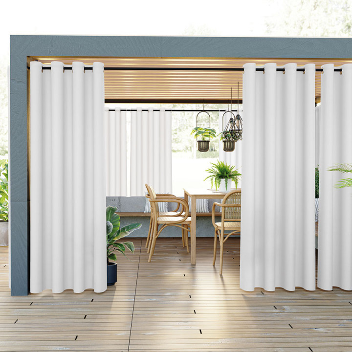 GARDENIA Zasłona gotowa na przelotkach, szerokość 140cm x wysokość 180cm, kolor 050 biały TD0025