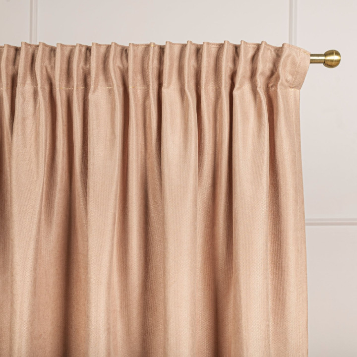 MILAS Zasłona gotowa na taśmie, szerokość 140 x wysokość 260cm,  kolor 004 nude