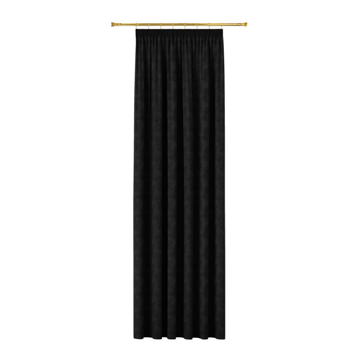 MILAS Zasłona gotowa na taśmie, szerokość 140 x wysokość 260cm, kolor 039 czarny