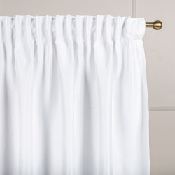 MILAS Zasłona gotowa na taśmie, szerokość 140 x wysokość 260cm, kolor 050 biały