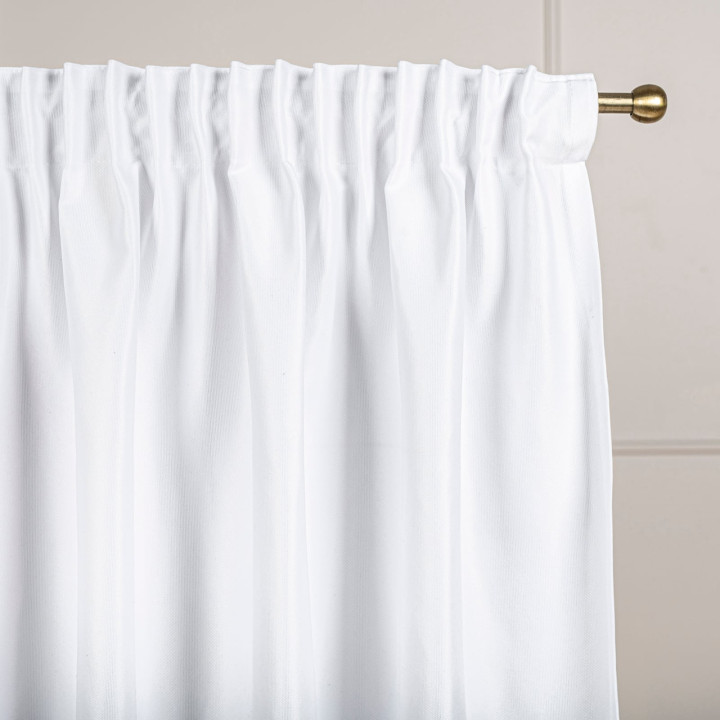 MILAS Zasłona gotowa na taśmie, szerokość 140 x wysokość 260cm, kolor 050 biały