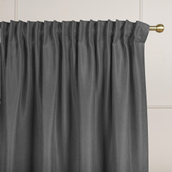 MILAS Zasłona gotowa na taśmie, szerokość 140 x wysokość 260cm, kolor 798 ciemny szary