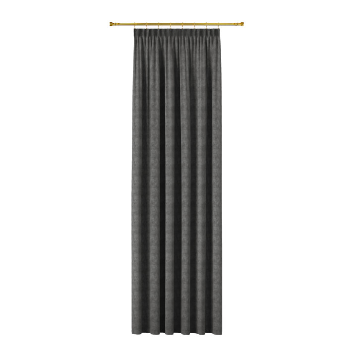 MILAS Zasłona gotowa na taśmie, szerokość 140 x wysokość 260cm, kolor 798 ciemny szary