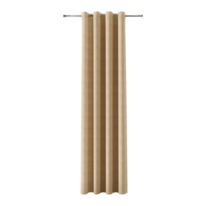 MILAS Zasłona gotowa na przelotkach, szerokość 140 x wysokość 260cm,  kolor 006 kawowy