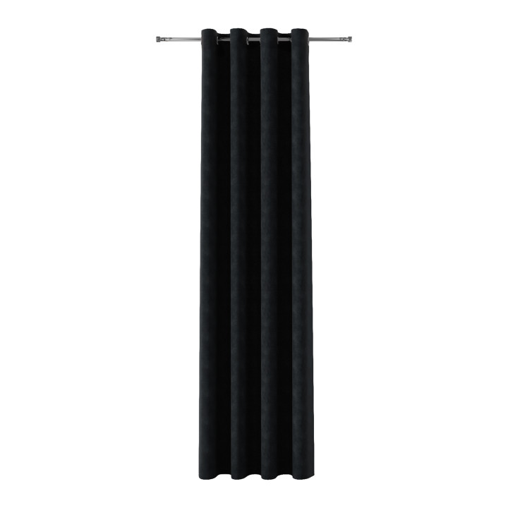 MILAS Zasłona gotowa na przelotkach, szerokość 140 x wysokość 260cm, kolor 039 czarny