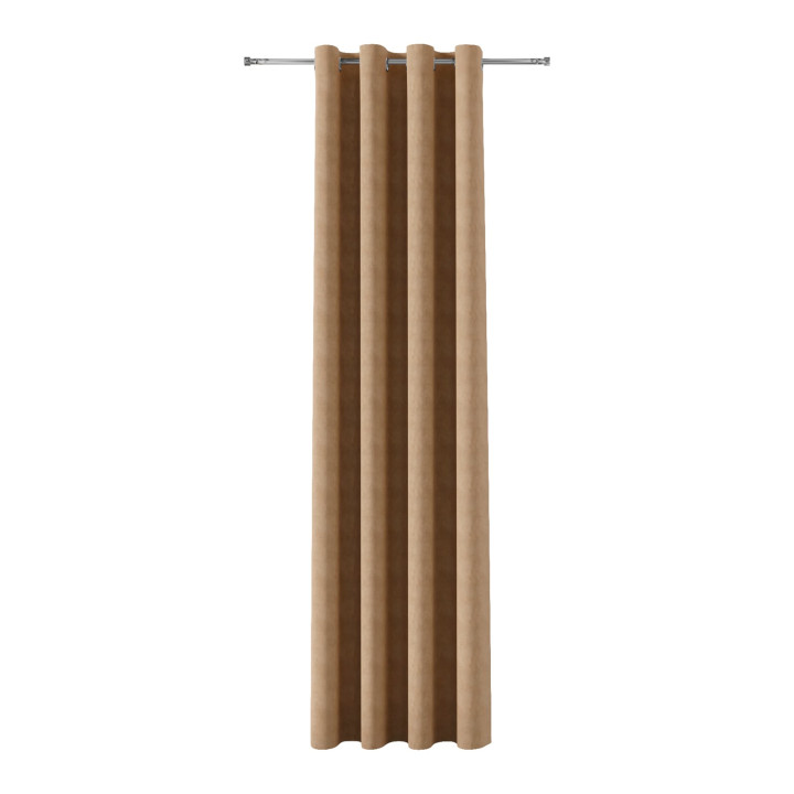 MILAS Zasłona gotowa na przelotkach, szerokość 140 x wysokość 260cm, kolor 043 ciemny ciepły beż