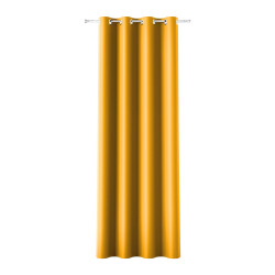 DONA Zasłona gotowa typu blackout na przelotkach, szerokość 140cm x wysokość 250cm, kolor 953 szafranowy