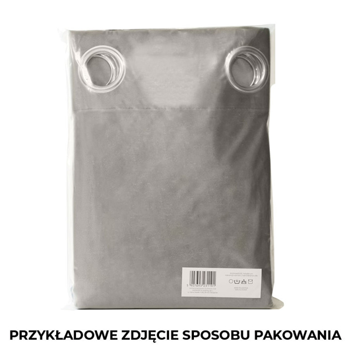 SUPER BLACKOUT Zasłona gotowa na taśmie, szerokość 140 x wysokość 230, kolor 023 ciemny szary