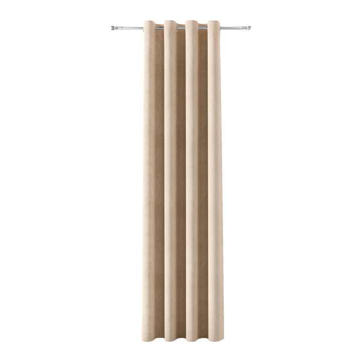 SOFT Zasłona gotowa na przelotkach, szerokość 140cm x wysokość 260cm, kolor 004 chłodny beżowy