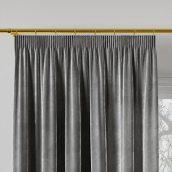 VELVI Zasłona gotowa na taśmie, szerokość 140 x wysokość 250cm,  kolor 006 ciemny szary; antracytowy