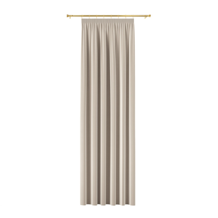 BLACKOUT VELVET Zasłona gotowa na taśmie, szerokość 140cm x wysokość 240cm, kolor 016 kremowy BLAVEL/ZGT/016/140240/1