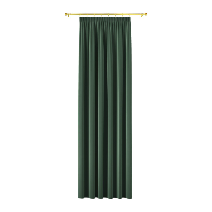 BLACKOUT VELVET Zasłona gotowa na taśmie, szerokość 140cm x wysokość 230cm, kolor 010 ciemny zielony; butelkowy BLAVEL/ZGT/010/1