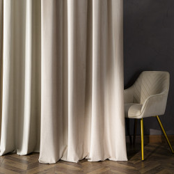 BLACKOUT VELVET Zasłona gotowa na taśmie, szerokość 140cm x wysokość 250cm, kolor 015 ciemny kremowy BLAVEL/ZGT/015/140250/1