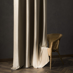 BLACKOUT VELVET Zasłona gotowa na taśmie, szerokość 140cm x wysokość 250cm, kolor 001 ciemny beżowy BLAVEL/ZGT/001/140250/1