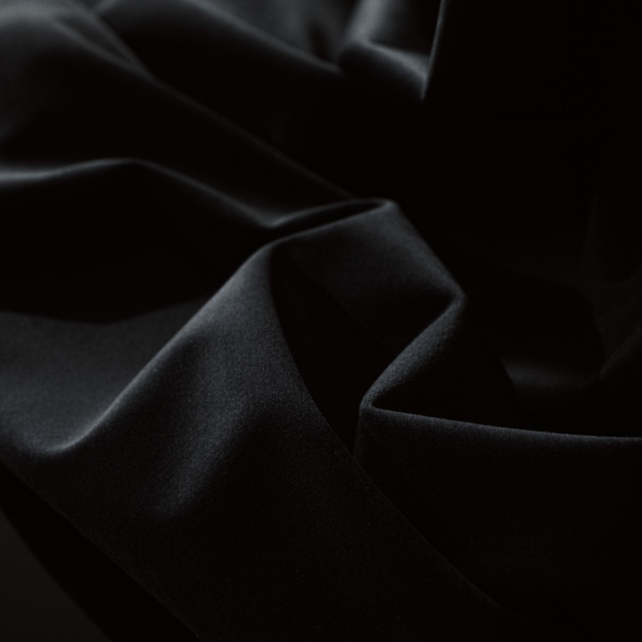 BLACKOUT VELVET Zasłona gotowa na taśmie, szerokość 140cm x wysokość 250cm, kolor 111 czarny BLAVEL/ZGT/111/140250/1
