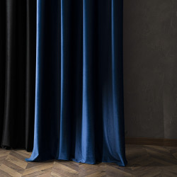 BLACKOUT VELVET Zasłona gotowa na taśmie, szerokość 140cm x wysokość 240cm, kolor 011 granatowy BLAVEL/ZGT/011/140250/1