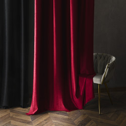 BLACKOUT VELVET Zasłona gotowa na taśmie, szerokość 140cm x wysokość 240cm, kolor 043 czerwony BLAVEL/ZGT/043/140240/1