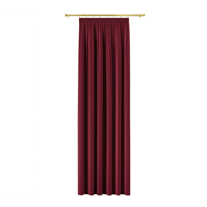 BLACKOUT VELVET Zasłona gotowa na taśmie, szerokość 140cm x wysokość 230cm, kolor 043 czerwony BLAVEL/ZGT/043/140230/1