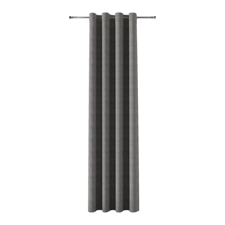 MILAS Zasłona gotowa na przelotkach, szerokość 140 x wysokość 260cm, kolor 796 szary