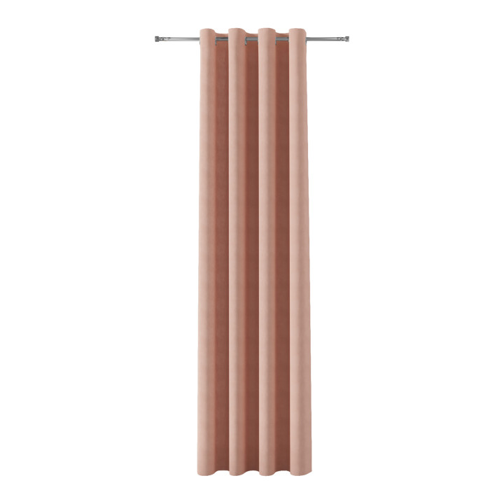 MILAS Zasłona gotowa na przelotkach, szerokość 140 x wysokość 260cm,  kolor 018 pudrowy różowy