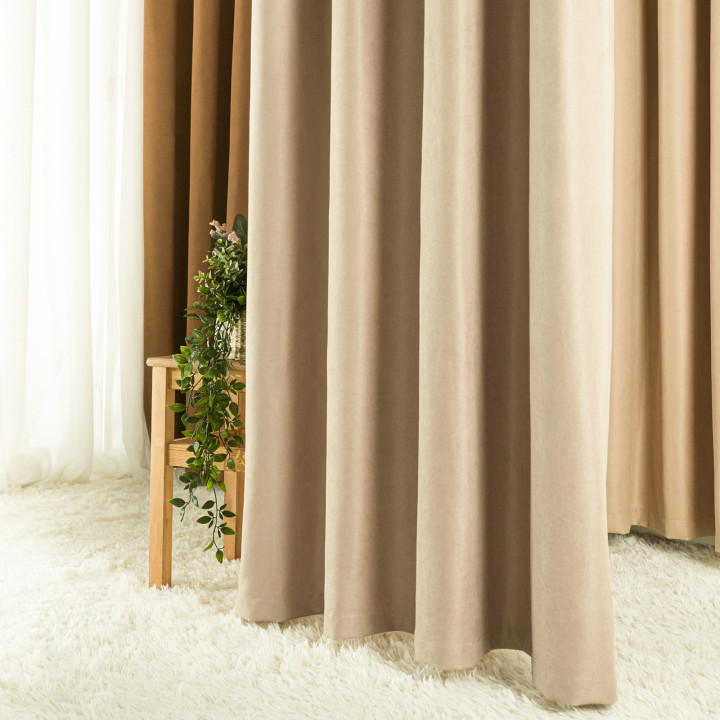 MILAS Zasłona gotowa na przelotkach, szerokość 140 x wysokość 260cm,  kolor 003 cappuccino