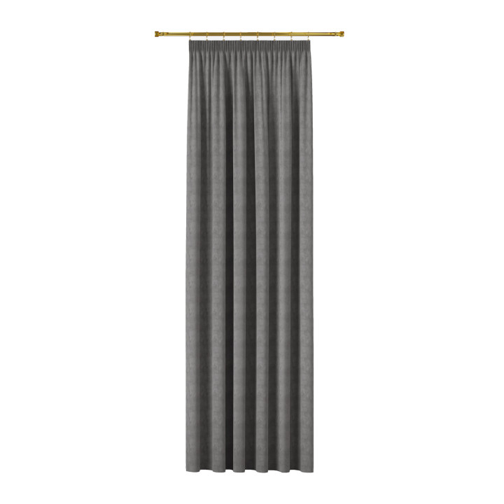 MILAS Zasłona gotowa na taśmie, szerokość 140 x wysokość 260cm,  kolor 796 szary