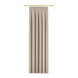 BLACKOUT VELVET Zasłona gotowa na taśmie, szerokość 140cm x wysokość 240cm, kolor 015 ciemny kremowy BLAVEL/ZGT/015/140240/1