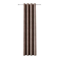 SOFT Zasłona gotowa na przelotkach, szerokość 140cm x wysokość 260cm, kolor 025 szarobrązowy