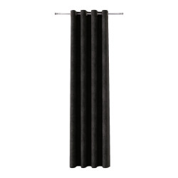 SOFT Zasłona gotowa na przelotkach, szerokość 140cm x wysokość 260cm, kolor 028 czarny