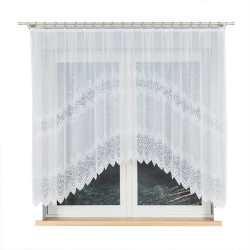 VIOLETTA Biała firanka gotowa żakardowa z podcięciem 250x150 cm