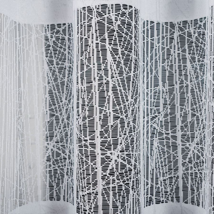 WIKTORIA Biała firanka gotowa żakardowa 410x160 cm
