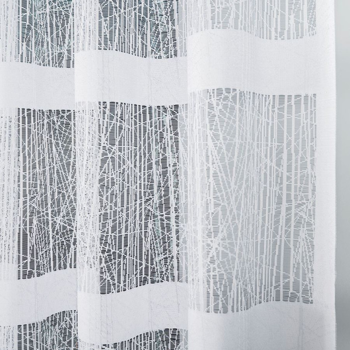 WIKTORIA Biała firanka gotowa żakardowa 410x160 cm