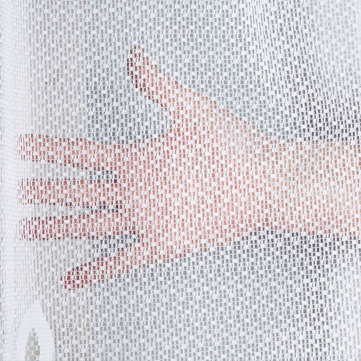 POLA Biała firanka gotowa żakardowa z podcięciem 250x130 cm