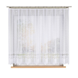 MODESTA Biała firanka gotowa żakardowa 300x160 cm