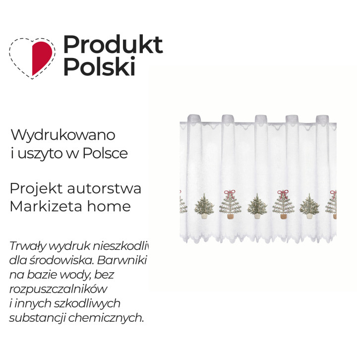 SZYSZKOWY LAS Z EFEKTEM WYSZYWANIA Beżowa zazdrostka z żakardu 100x50 cm