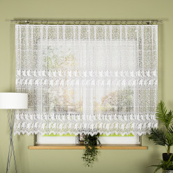 TEOFILA Biała firanka gotowa żakardowa 300x150 cm